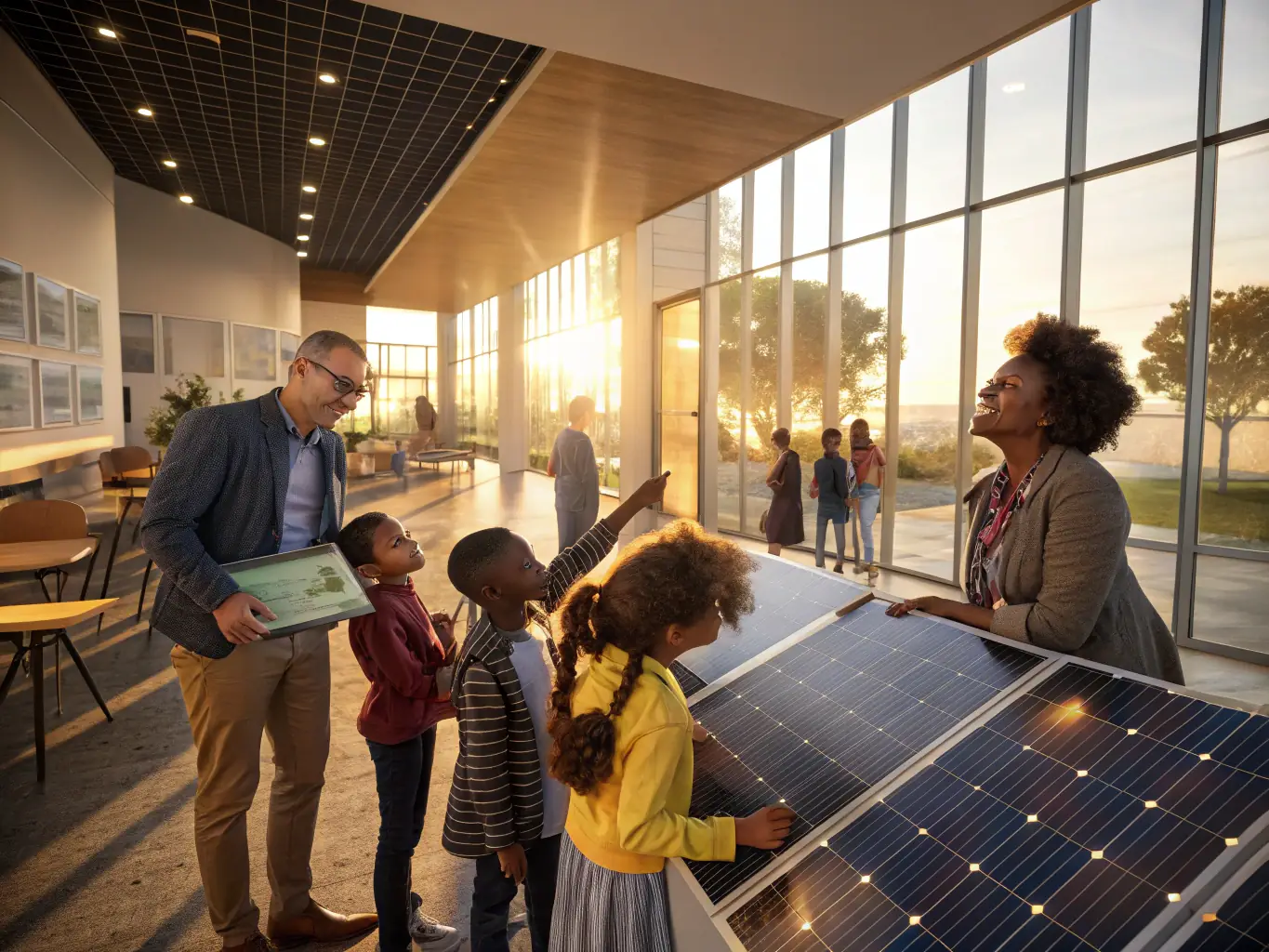 A vibrant image of young participants at the Northeast Ohio Youth Climate Summit, showcasing their enthusiasm and engagement in climate action workshops.